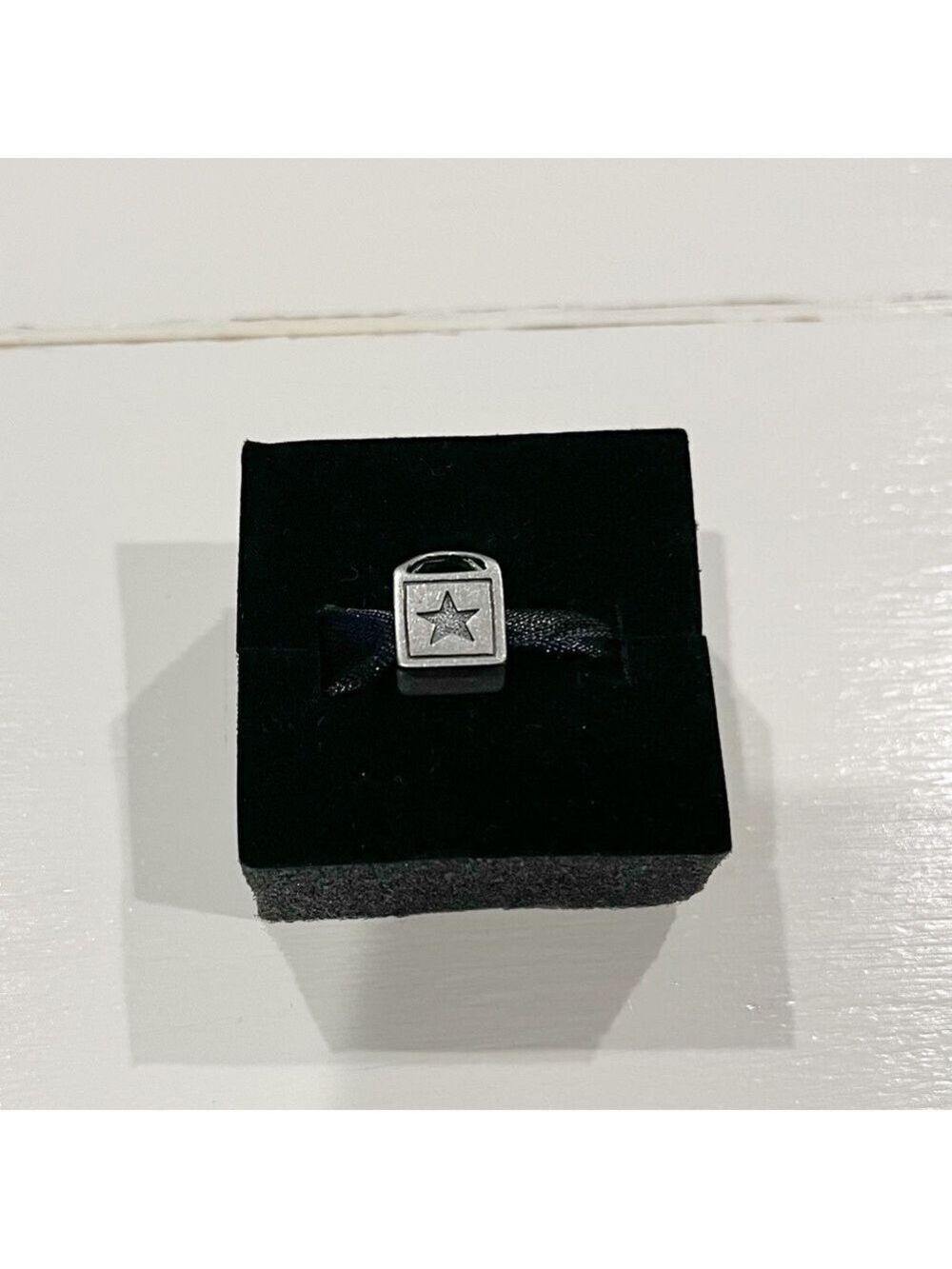 Chamilia Shopping Bag Charm 925 Silver Square Purse Star Design Fits Pandora
